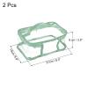 PATIKIL 8.3"x5.9"x3.5" Clear Toiletry Bag, 2 Pack PVC Makeup Bag Cosmetic Pouch with Zipper Handle Strap Waterproof for Travel Home Storage, Green view 2
