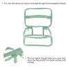 PATIKIL 8.3"x5.9"x3.5" Clear Toiletry Bag, 2 Pack PVC Makeup Bag Cosmetic Pouch with Zipper Handle Strap Waterproof for Travel Home Storage, Green view 3