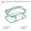 PATIKIL 8.3"x5.9"x3.5" Clear Toiletry Bag, 2 Pack PVC Makeup Bag Cosmetic Pouch with Zipper Handle Strap Waterproof for Travel Home Storage, Green view 4