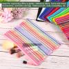 YOKIVE 6 Pack Mesh Cosmetic Bags, A5 Nylon Pencil Cases | Zipper Travel Organizers Makeup Pouch, Great for Home(Multicolor) view 3