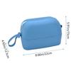 Waterproof Makeup Bag, Silicone Toiletry Bag, Portable Travel Storage Bag, Large-Capacity Washable Cosmetic Bag, Handy Pouch Bag with Zipper, Cosmetics Organizer for For Women Men (Blue) view 2