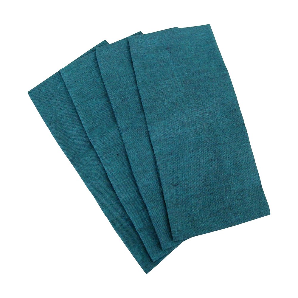 Eye Pillow Cover Pack of (4) - 4.5 x 9 - Soft Cotton Washable - fits Most Eye Pillows - Yoga Massage Meditation spa - USA Made - Bulk - Teal Green