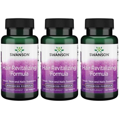 Swanson Advanced Hair Revitalizing Formula 60 Tabs (3 Pack)