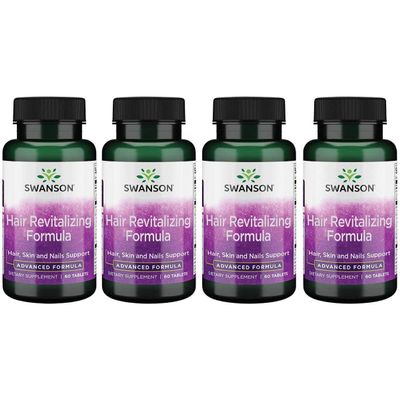 Swanson Advanced Hair Revitalizing Formula 60 Tabs (4 Pack)
