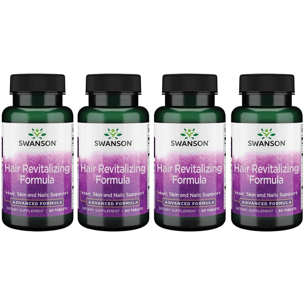 Swanson Advanced Hair Revitalizing Formula 60 Tabs (4 Pack)