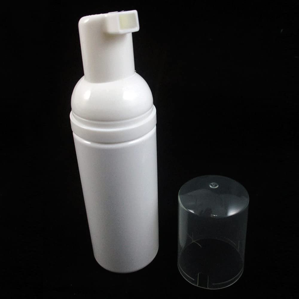 12 White Empty Foam Pump Bottles Plastic Mini Travel Soap Dispenser 50ml 1.7oz