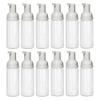 12 White Empty Foam Pump Bottles Plastic Mini Travel Soap Dispenser 50ml 1.7oz view 2