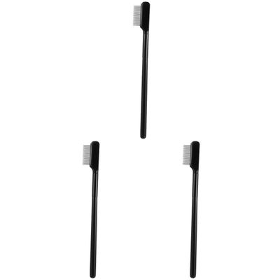 minkissy 3pcs Eyebrow and Eyelash Comb Ergonomic Needle Brush for Mascara Finish for Women Girls Single-sided Design for Easy Use Handle Eyelash Separator Tool