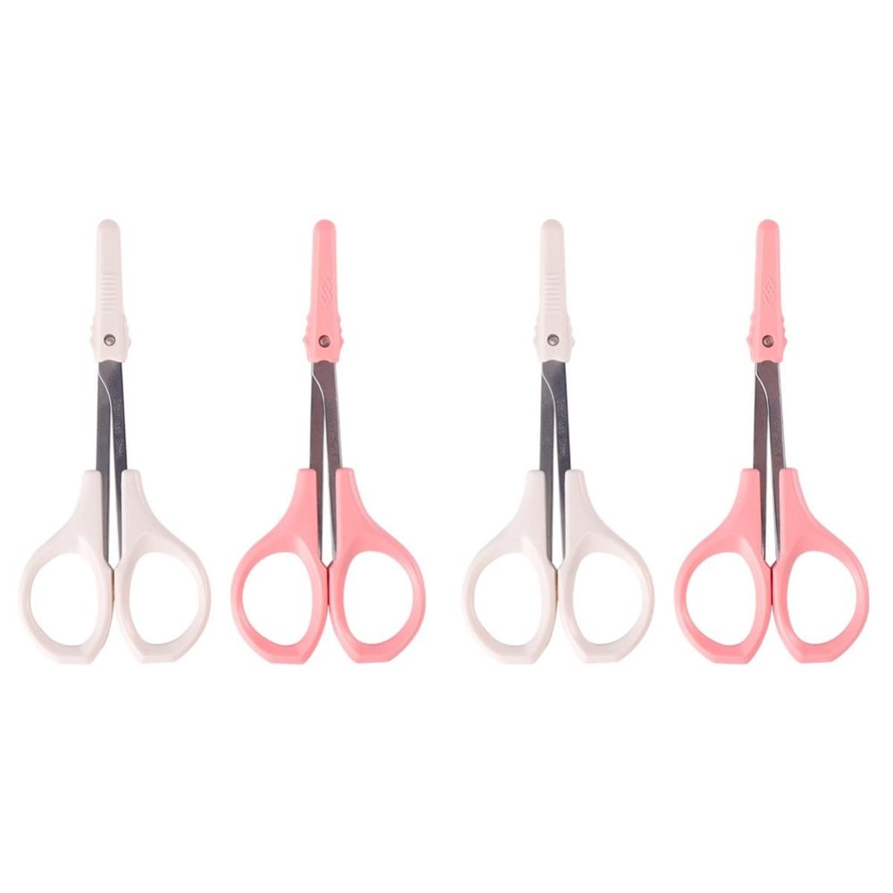 FOMIYES 4pcs High Precision Trimmer Beauty Scissors Eyebrow Eyelash Cutting Tool for Women Haircut Scissors Ingrown Hair Treatment