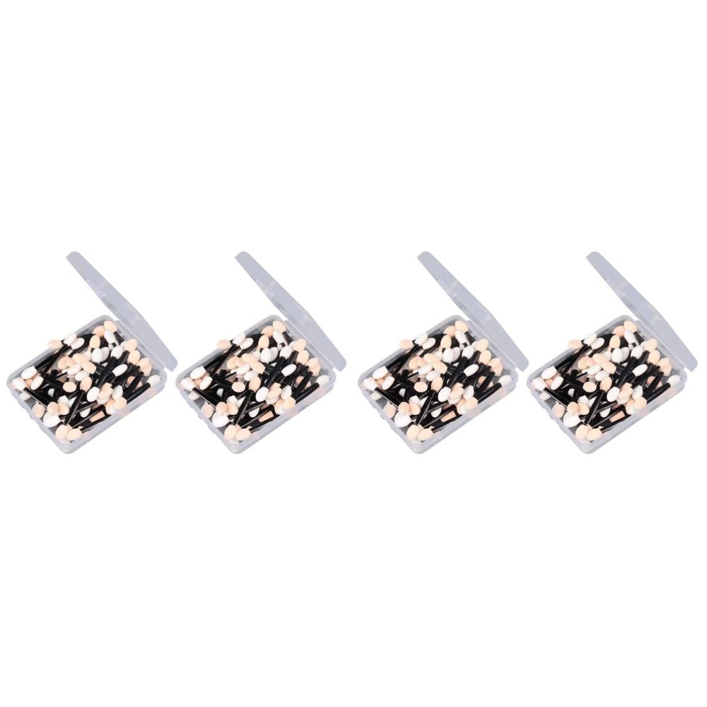 KALLORY 200pcs Dual Sided Eye Shadow Sponge Applicators Bulk Makeup Brushes Sponge Brush for Eye Shadow for Parties Weddings