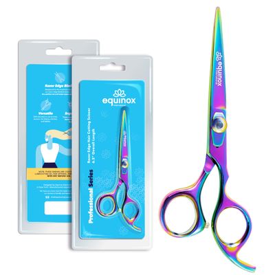 Equinox Razor Edge Series Professional Hair Scissors - 6.5 Premium Japanese Stainless Steel Hair Cutting Scissors, Hair Shears, Hair Razors for Hair Cutting, Barber Accessories & Hair Salon Supplies