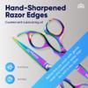 Equinox Razor Edge Series Professional Hair Scissors - 6.5 Premium Japanese Stainless Steel Hair Cutting Scissors, Hair Shears, Hair Razors for Hair Cutting, Barber Accessories & Hair Salon Supplies view 3