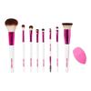 Ruby Kisses Makeup Brush Set Powder, Blending, Eyeshadow, Eyebrow, Eyeliner Brush and Spoolie, Blending Sponge 9PCS Set view 1