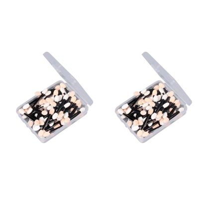 KALLORY 100pcs Disposable Dual-sided Eyeshadow Applicators Soft Sponge Makeup Brushes for Eye Makeup Application for Travel Parties and Everyday Use