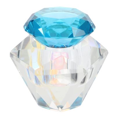 Beaupretty 1pc Crystal Manicure Powder Dish with Lid Nail Liquid Cup for Professional Home Use Elegant Design Lake