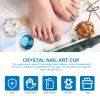 Beaupretty 1pc Crystal Manicure Powder Dish with Lid Nail Liquid Cup for Professional Home Use Elegant Design Lake view 3
