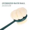 FOMIYES Scrubber with Loofah Double-Sided Bath Brush Long Handle Back Brush for Shower view 4