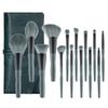 Sxdthy 14Pcs Soft Makeup Brush Set Green Makeup Foundation Powder Blush Eyeshadow Lip Gloss Makeup Brush Kit Cruelty-Free Synthetic Fiber Bristles, (Color : Green) view 1