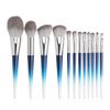 Sxdthy 12pcs Makeup Brushes Set Powder Foundation Brush Eye Shadow Eyebrow Professional Blush Makeup Brush Tools Cruelty-Free Synthetic Fiber Bristles, (Color : Blue) view 1