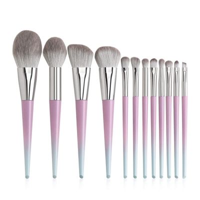 FRAHS 12pcs Makeup Brushes Set Powder Foundation Brush Eye Shadow Eyebrow Professional Blush Makeup Brush Tools Gift of Choice for mom, Wife or Female Friend. (Color : Pink)