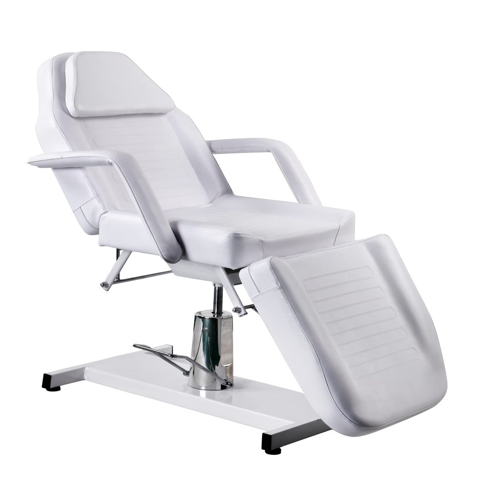 Topsalon Tattoo Chair Spa Facial Bed, Adjustable Esthetician Bed Lash Bed Microblading Tattoo Bed Spa Bed for Esthetician (White)