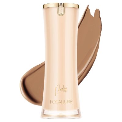 FOCALLURE PerfectBase Lasting Poreless Liquid Foundation, Medium to Full Coversage with Matte Finish, Covers Blemishes & Under-Eye Circles for All Skin Types, YL31 CINNAMON