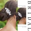 Foyte Crystal Bride Wedding Hair Comb Silver Rhinestone Bridal Headpieces Pearl Hair Pieces Bridesmaid Side Combs Hair Accessories for Women and Brides (butterfly rhinestone) view 3