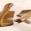 Healifty 3pcs Sandalwood Wide Tooth Comb Natural Coarse Tooth Massage Hair Comb for Detangling and Relaxation Lightweight and Portable Wooden Grooming Tool Khaki view 4