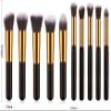FRAHS Makeup Brushes,10 PCs Travel Professional Makeup Brushes Set Gift of Choice for mom, Wife or Female Friend. (Color : Gold) view 2