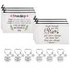 Kenning 12 Pieces Christmas Friend Gifts for Women 6 Pcs Friendship Makeup Bag Cosmetic Bags with Zipper Portable Pouch 6 Pcs Best Friend Keychain for Friendship Birthday Gift view 1
