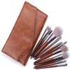 Sxdthy Makeup Brush Sets - 11PCS Wood Handle Soft Synthetic Fiber Hair Powder Blush Liquid Eyeliner Eyeshadow Lip Eyebrow Brush Cruelty-Free Synthetic Fiber Bristles, view 3
