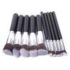 Sxdthy Makeup Brushes,10 PCs Travel Professional Makeup Brushes Set Cruelty-Free Synthetic Fiber Bristles, (Color : Silver) view 1