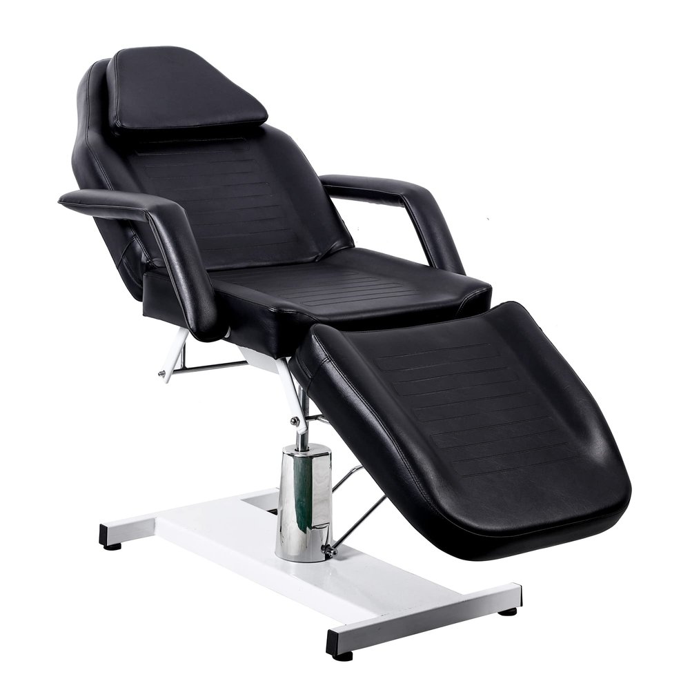 Topsalon Spa Bed, Adjustable Facial Bed Lash Bed Microblading Tattoo Bed for Esthetician (Black)