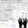 120PCS Body Piercing Kit Nose Stud Piercing Kits for All Body Piercings Stainless Steel Jewelry with 12G 14G 16G Piercing Needles for Ear Cartilage Tragus Nose Septum Lip Nipple Belly Button view 1