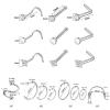 120PCS Body Piercing Kit Nose Stud Piercing Kits for All Body Piercings Stainless Steel Jewelry with 12G 14G 16G Piercing Needles for Ear Cartilage Tragus Nose Septum Lip Nipple Belly Button view 4