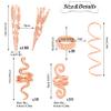130 Pieces Locs Hair Jewelry for Women Goddess Dreadlocks Accessories kit Faux Locs Beads,Braids Hair Cuffs Decoration Charms (Rose Golden) view 3