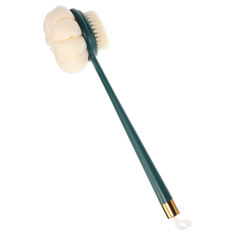 minkissy Handle Back Bath Brush Double-Sided Soft Bristle Body Scrubber for Shower Exfoliating Easy Use Bathing Tool for Men and Women