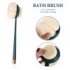 minkissy Handle Back Bath Brush Double-Sided Soft Bristle Body Scrubber for Shower Exfoliating Easy Use Bathing Tool for Men and Women view 4
