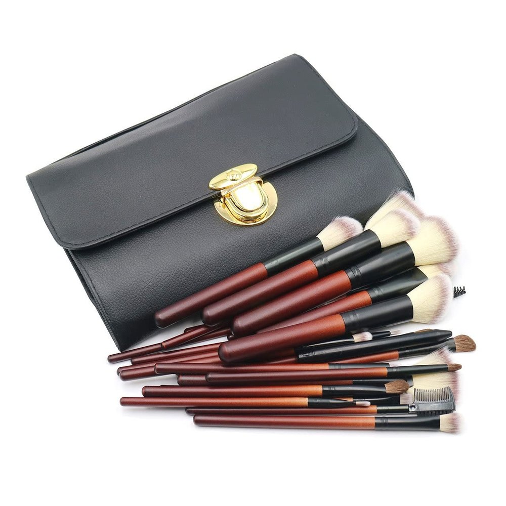 Sxdthy Makeup Brush Set-26 High-End Makeup Brush Set Mahogany Makeup Brush Beauty Tools Set Premium Synthetic Foundation Face Powder Blush Eyeshadow Brushes Kit Cruelty-Free Synthetic Fiber Bristles,