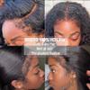 180 Density Curly Baby Hair Deep Curly Human Hair Lace Front Wigs HD Invisible 13X6 Lace Frontal Human Hair Wigs Pre Plucked Bleached Knots Kinky Deep Wave Transparent Glueless Wigs for Black Woman view 3