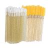 AKOAK 100 Pcs Disposable Lip Brush Eyelash Wand - Lip Gloss Brush Wand for Beauty Eyelash Extension, Lipstick Application Wand Makeup Beauty Kit (Yellow) view 1
