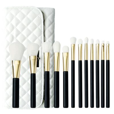 FRAHS Makeup Brush Set, Premium Cosmetic Wood Handle Brushes 12pcs for Foundation Blending Blush Concealer Eye Shadow, Synthetic Fiber Bristles Gift of Choice for mom, Wife or Female Friend.