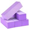 Maryton Nail Buffer Block, Medium/Fine Grit 100/180 Finishing Buffers for Acrylic Nails Gel Polish Nails, 3 Way Professional Pedicure Manicure Buffer Kits, 5 Count (Purple) view 1