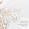Foyte Crystal Bride Wedding Hair Comb Flower Bridal Headpieces Rhinestone Leaf Hair Pieces Pearl Hair Vines Bridesmaid Side Combs Hair Accessories for Women (gold flower) view 3