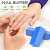 Maryton Nail Buffer Blocks, Fine Grit 180/240 Professional Salon Quality 3 Way Blue Buffing Blocks for Natural Nails - Buff Nails Prior to Application of Gel Polish, Acrylic, 5 Count view 3