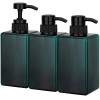 Suream 3Packs Empty Pump Shampoo Bottles, 15oz/450ml Refillable Conditioner Dispenser for Bathroom, Reusable Liquid Dispenser Bottle for Kitchen Sink, Laundry Room, Salon, SPA, Restaurant, Blue view 1
