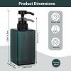 Suream 3Packs Empty Pump Shampoo Bottles, 15oz/450ml Refillable Conditioner Dispenser for Bathroom, Reusable Liquid Dispenser Bottle for Kitchen Sink, Laundry Room, Salon, SPA, Restaurant, Blue view 2
