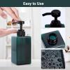 Suream 3Packs Empty Pump Shampoo Bottles, 15oz/450ml Refillable Conditioner Dispenser for Bathroom, Reusable Liquid Dispenser Bottle for Kitchen Sink, Laundry Room, Salon, SPA, Restaurant, Blue view 4