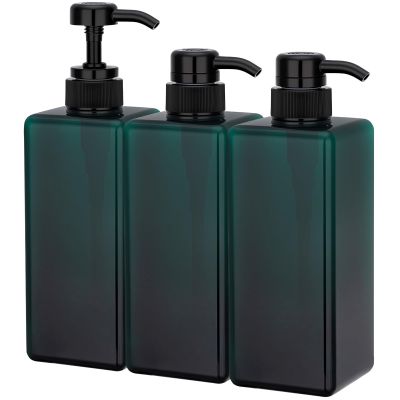 Suream Shampoo Dispenser Bottle - 22oz/650ml, Plastic Body Lotion Bottles with Pump, 3Packs Large Capatity Empty Containers for Bathroom Shower, Lotion, Liquid Soap, Baby Care, Hand Care, Massage Oil