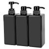 Suream 22oz/650ml Large Plastic Pump Bottles for Shampoo, Bathroom Shower Dispensers, Empty Refillable Cosmetic Pump Dispenser for Lotion, Creams, Body Moisturizer, Massage Oil, Hand Wash, Soap, Black view 1